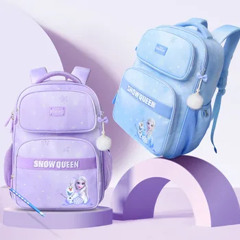 Disney Sırt Çantası Sırtını Korumak Ve Yükü Azaltmak Kız çocuk okul çantası Karikatür 1-4 Sınıf Güzel Güzel Sırt Çantası