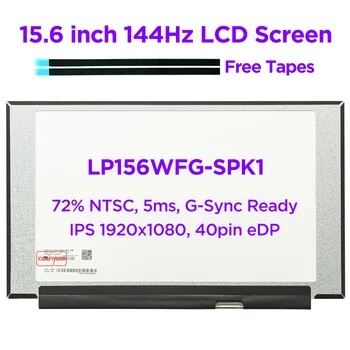 Orijinal 15.6 144Hz laptop lcd ekranı LP156WFG-SPK1 Dell G7 7590 0FRJY2 IPS Oyun Ekran Paneli 72 % NTSC FHD1920x1080 40pin