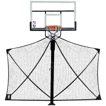 Resmi 8'x10 ' Katlanır Basketbol Backstop Ağı, Tüm Hava Koşulları, Siyah