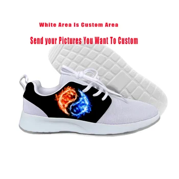 Sıcak Orman koşu ayakkabıları Erkek Kadın spor ayakkabı Yin Yang Sneakers Serin Hip Hop Hafif Nefes Özel Yüksek Top Sneakers