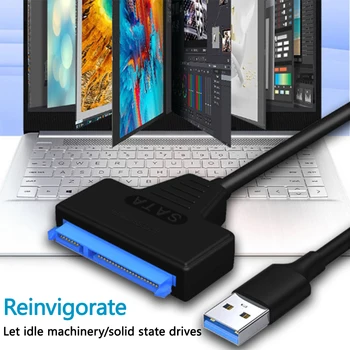USB 3.0 2.0 SATA 3 Kablo Sata USB 3.0 Adaptörü 6 Gbps'ye Kadar Destek 2.5 İnç Harici HDD SSD sabit disk 22 Pin Sata III Kablo