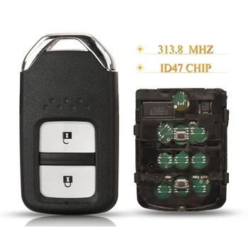 jingyuqin 5 adet/grup 2 Düğmeler Akıllı Uzaktan Araba Anahtarı Fob 313.8 Mhz ID47 Çip Honda City Crider Caz Mekik Vezel FCC ID: KR5V1X
